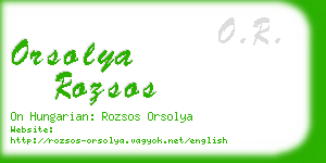 orsolya rozsos business card